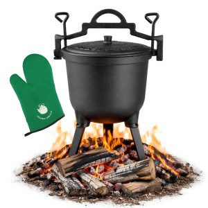 KOCIOŁEK ŻELIWNY GARNEK myśliwski węgierski pieczonki 8L na OGNISKO GRILL